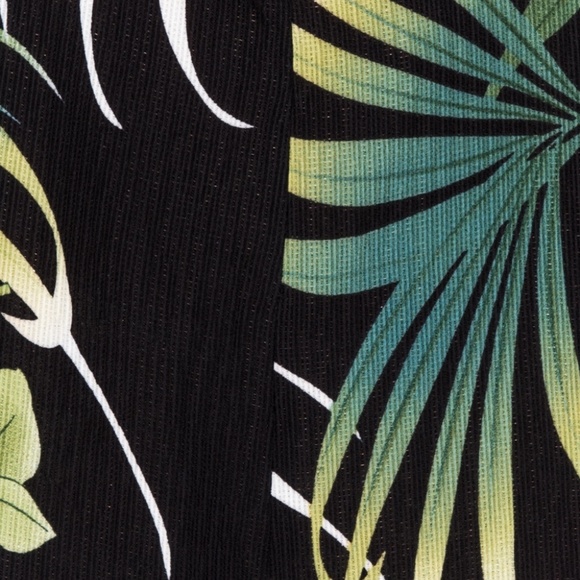 Black Tropical Print Jumpsuit - Picture 7 of 9